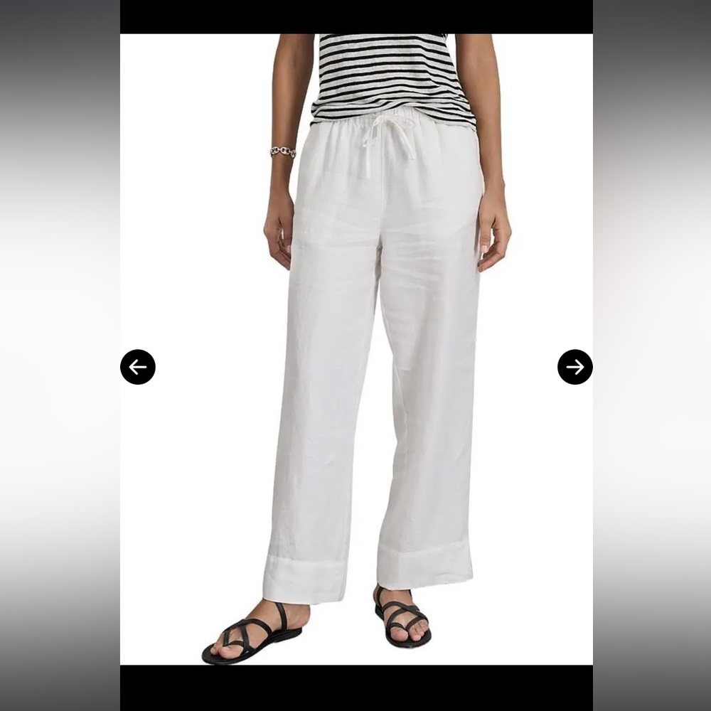 Women's White Linen Pants - Alex Mill XS NWT